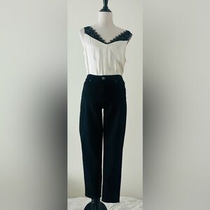 Kut from the kloth size 10 super stretchy skinny ankle Dakota  Black Jeans